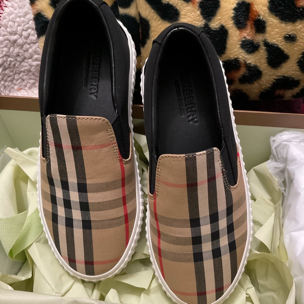 Kids Burberry slip-on sneaker